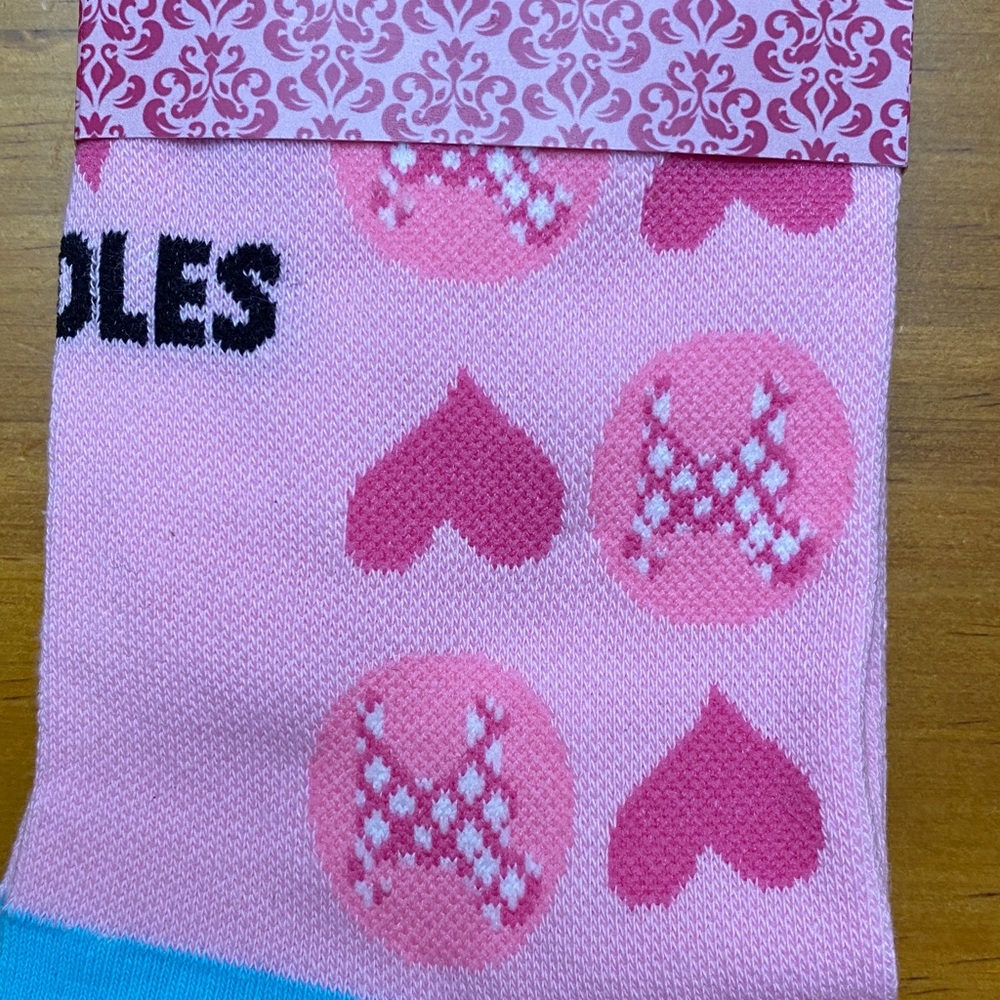 Pink and Blue Doodle Socks - Picture 6 of 6